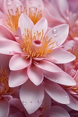 3d illustration.  pink flower background. pink and white flower 3d illustration.  pink flower background. 