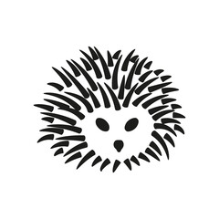 SILHOUETTE OF A PORCUPINE, SIMPLE DRAWING, PNG