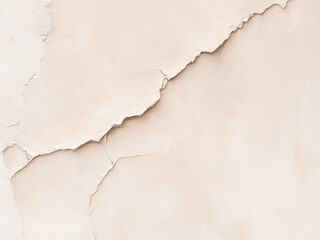 The texture of the old plaster cracked uneven light color.