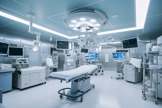 Photo of a well-equipped hospital room with state-of-the-art medical equipment