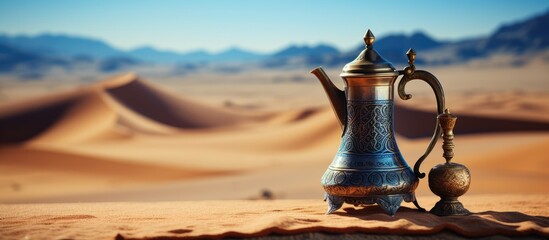 Coffee pot in desert