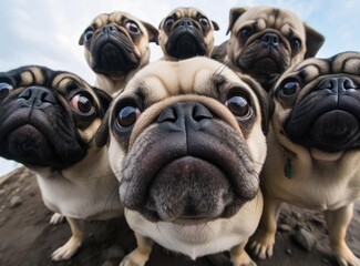 A group of pugs