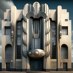 Art Deco architecture facade 