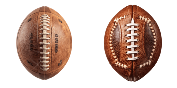 American Football isolated on a transparent background, PNG