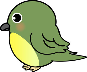 可愛い鶯のデフォルメイラスト