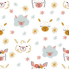 Lama seamlles pattern