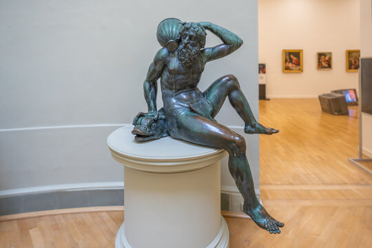 Oceanus - Original Statue from Leopold Fountain at Ferdinandeum - Tyrolean State Museum - Innsbruck, Austria