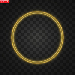 Vector round frame. Shining circle banner. Isolated. Vector illustration, eps 10.