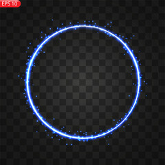 Vector round frame. Shining circle banner. Isolated. Vector illustration, eps 10.