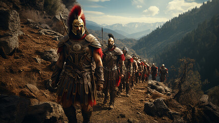 portrait of roman knight in armor