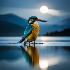 kingfisher in the water