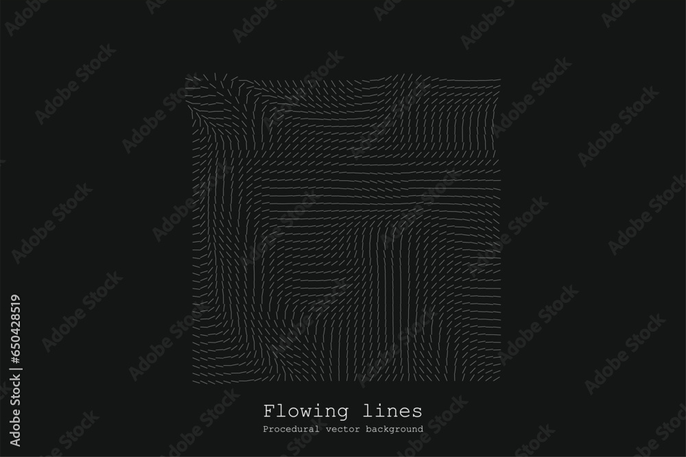 Poster abstract line matrix pattern. noise flow dynamic.