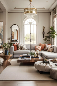 living room interior with fireplace