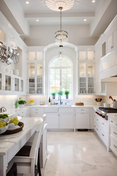 modern white kitchen interior