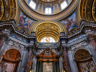 Fototapeta na wymiar Interior of Sant'Agnese in Agone church, Rome