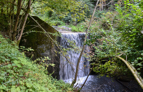 Arnoldstein, Bach, Wehr, Stauwehr, Stauwerk, Wuhr, Stauanlage, Fallstufe, Regulierung, regulieren, historisch, ausgedient, vergessen, Vergangenheit, Wasserm&uuml;hle, aufgelassen, Wasser, Wasserstand, Ober