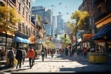 Augmented Cityscape: Hyper-Realistic 8K Blend of Worlds
