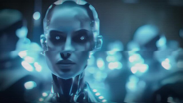 A technologically augmented gang leader, their body seemingly composed of metallic nanowires and their eyes glowing with neon light, symbolizing their mastery of cybernetics.