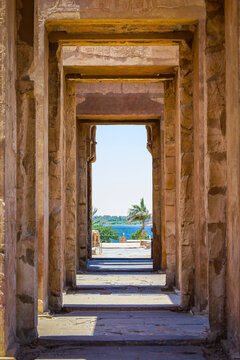 Ancient Egyptian Arch Pathway to the Nile River