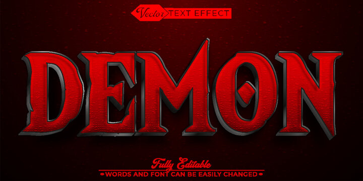 Red Demon Editable Text Effect Template