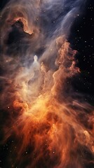 Fototapeta premium The remnants of a colossal stellar explosion gracefully dance across the cosmos, resembling an ethereal ghost in the night sky. This aweinspiring photograph captures the intricate Mod3f