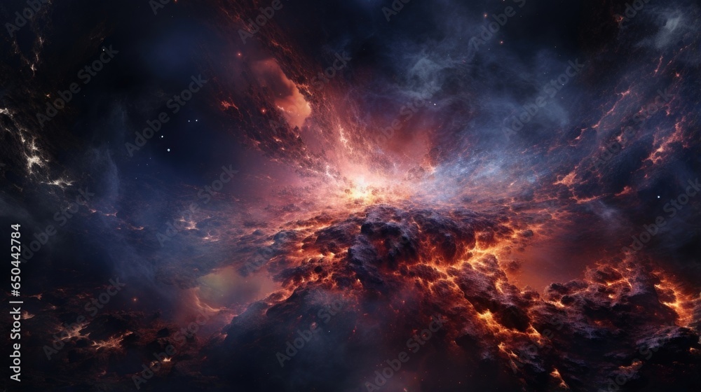 Wall mural a spellbinding glimpse into the enigmatic depths of the galactic center, where celestial wonders col