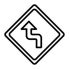 double sharp turn icon