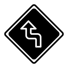 double sharp turn icon