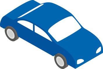 Blue automobile icon isometric vector. New modern passenger vehicle icon. Car, transport, vehicle