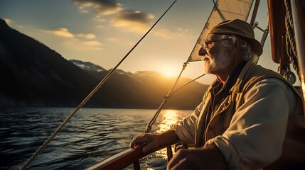 Aged Sailor's Reflections: Navigating Life's Waters