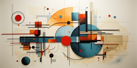 Obraz premium abstract background with geometric shapes, generative AI