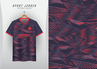 Backgrounds for sports jersey, soccer jerseys, running jerseys, racing jerseys, zigzag lines dark gray and red