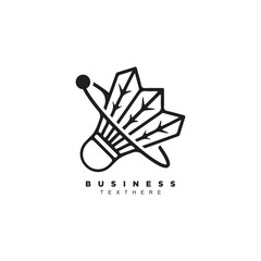 Creative planet shuttlecock or world of badminton logo design vector