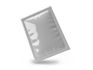 Realistic Sachet Packaging 3D illustration Mockup Scene