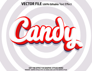 Candy 3D editable text effect