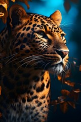 Portrait of a leopard Generative AI
