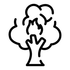 forest fires Line Icon