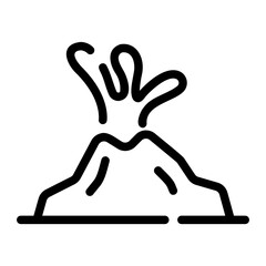 Obraz premium erupting volcano Line Icon
