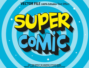 Super Comic 3D editable text effect