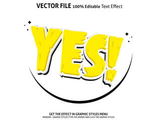 Yes 3D editable text effect