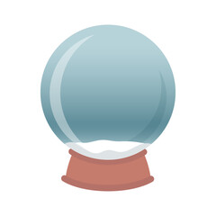 中身の入っていないスノードームのイラストセット