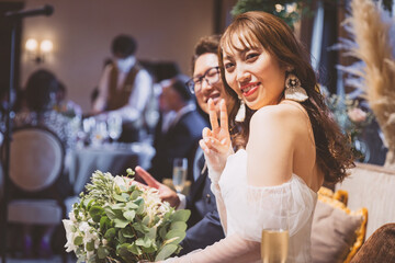 結婚式　笑顔の新婦　wedding