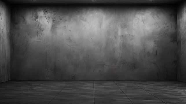 Concrete wall background and interior textured studio room for product display. Wall background