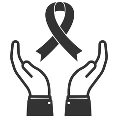 Vector illustration of saving HIV AIDS icon in dark color and transparent background(PNG).