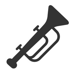 Vector illustration of trumpet  icon in dark color and transparent background(PNG).