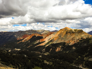 Abandoned Copper and Silver Mines in the  Rocky Mountains of Colorado Under Cloudy Skies