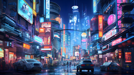 Future Cyberpunk Tokyo Nights