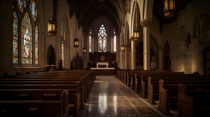 Fototapeta premium Glimpses of Grace Church Interiors