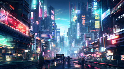 Future Cyberpunk Tokyo Nights