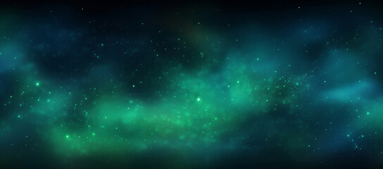 Fototapeta na wymiar Green and blue abstract gradient sparkle background. Glow galaxy water texture, Generative AI 